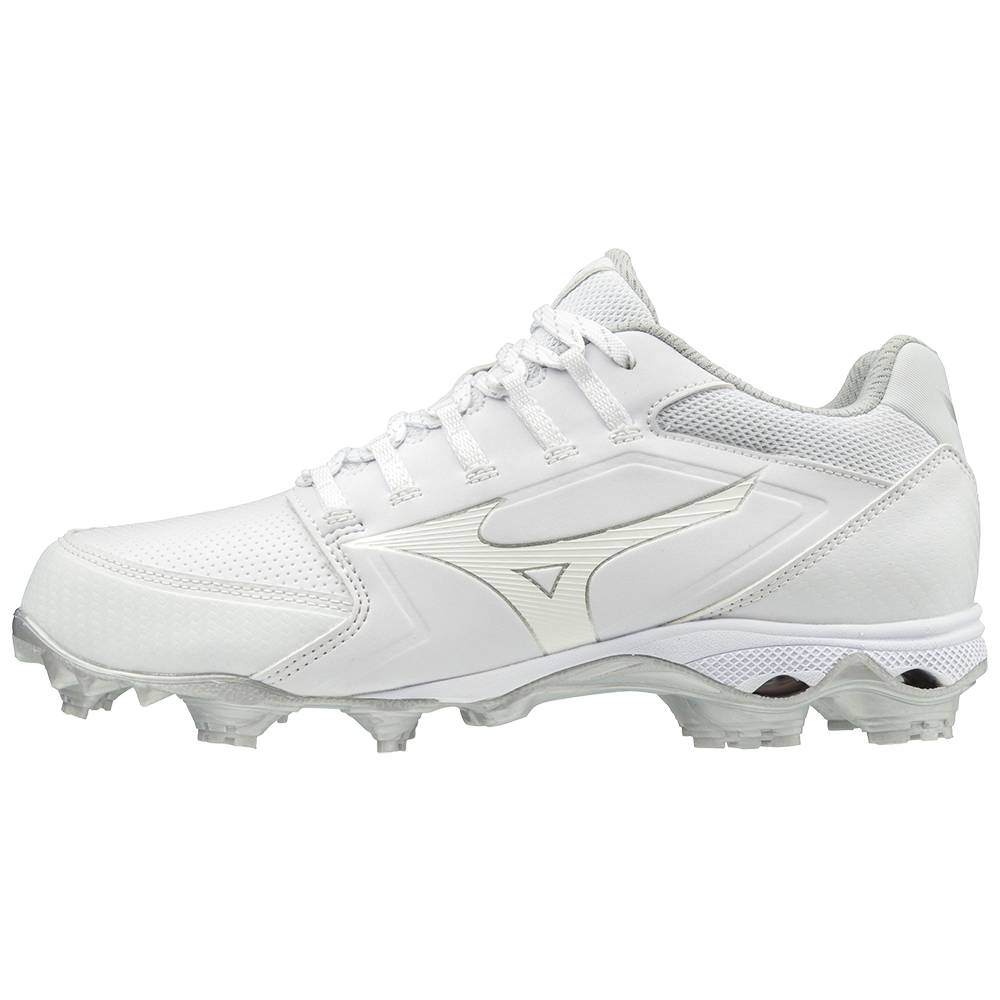 Scarpe Softball Mizuno 9-Spike Advanced Finch Elite 4 TPU Molded Donna - Bianche - 79352-PXMY